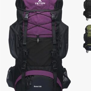 TETON Sports Scout 55L Backpack Backpacking Purple